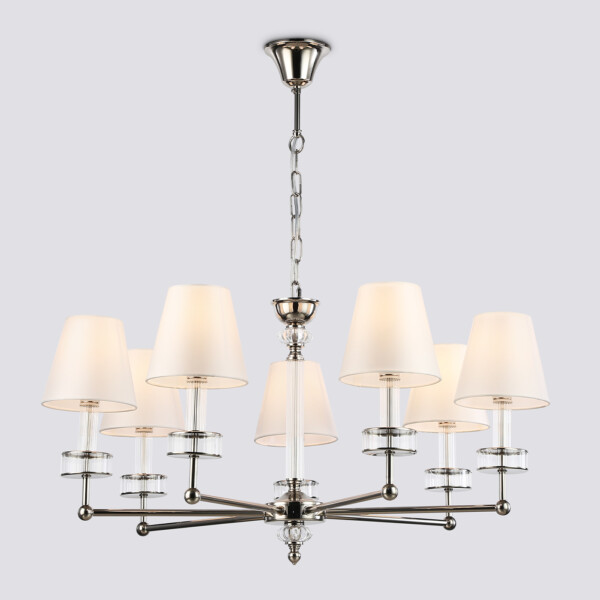 LH71003/7 BN/WH никель/белый E14*7 max 40W D820*1130