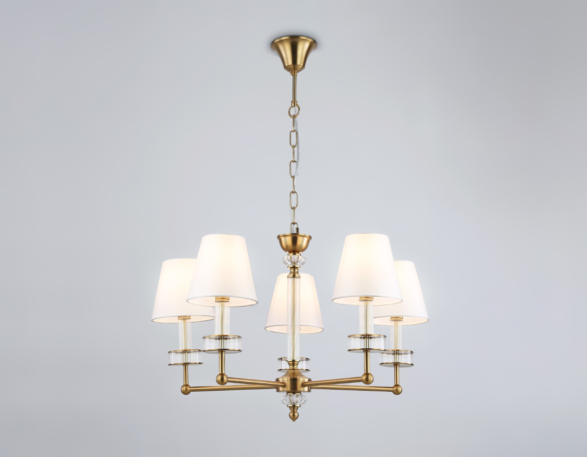 LH71021_mode1_1 LH71021/5 BS/WH латунь/белый E14*5 max 40W D670*1130 — изображение 1