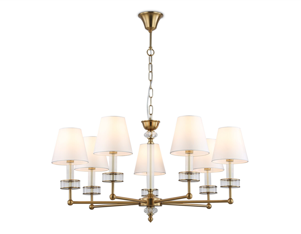 LH71023/7 BS/WH латунь/белый E14*7 max 40W D820*1130 — изображение 8