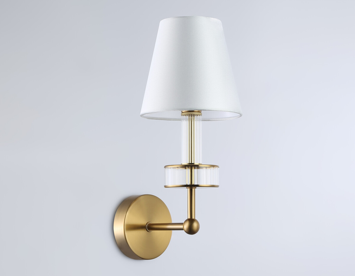 LH71025 BS/WH латунь/белый E14 max 40W 210*150*355 — изображение 2