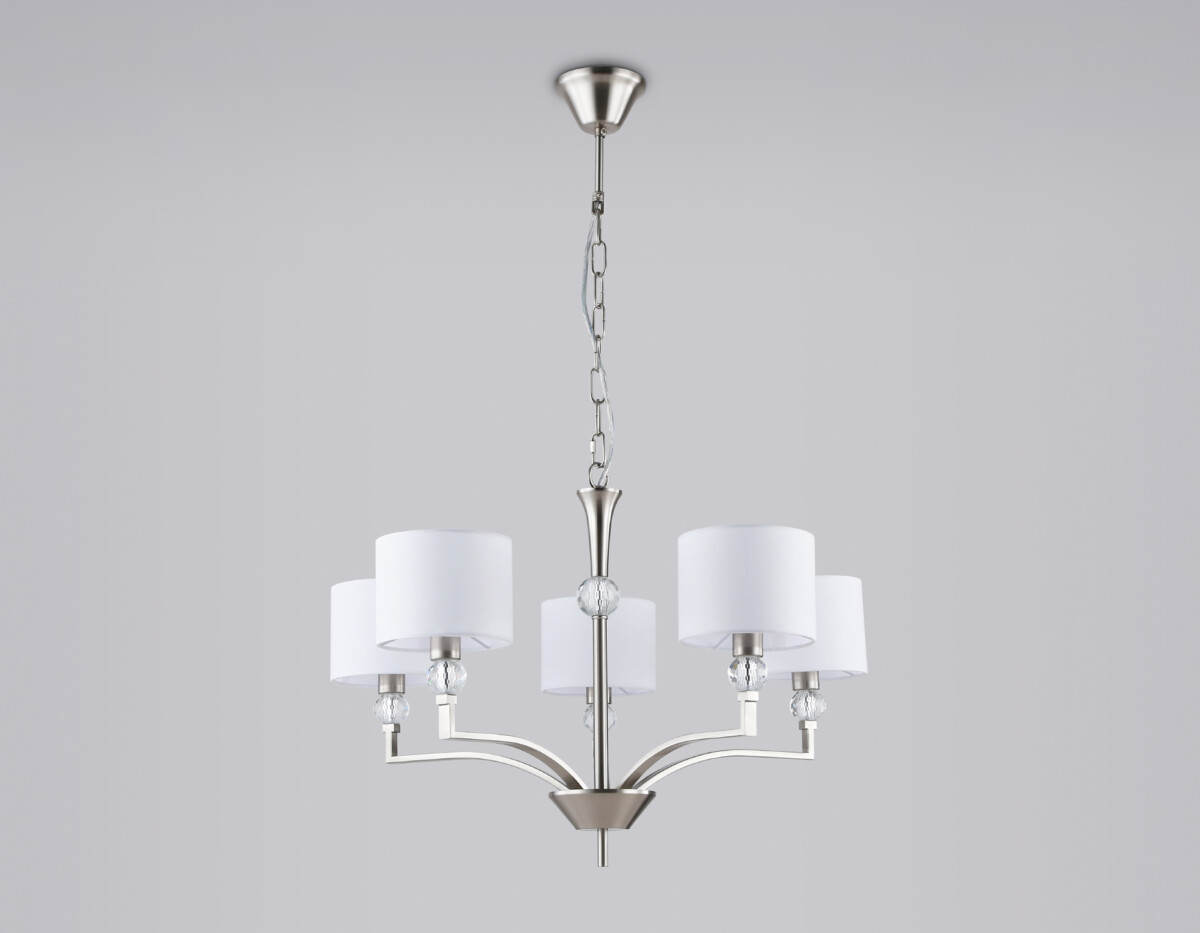 LH71121/5 SN/WH никель/белый E14/5 max 40W D660*880 — изображение 5