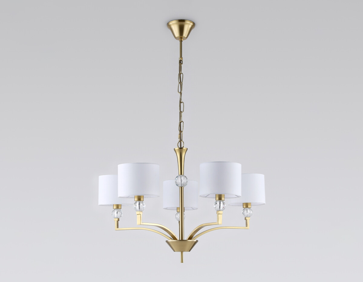 LH71131/5 BS/WH латунь/белый E14/5 max 40W D660*880 — изображение 3