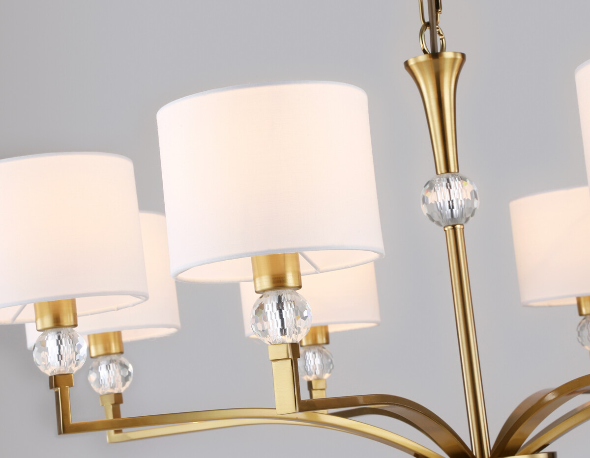 LH71133/8 BS/WH латунь/белый E14/8 max 40W D840*880 — изображение 1