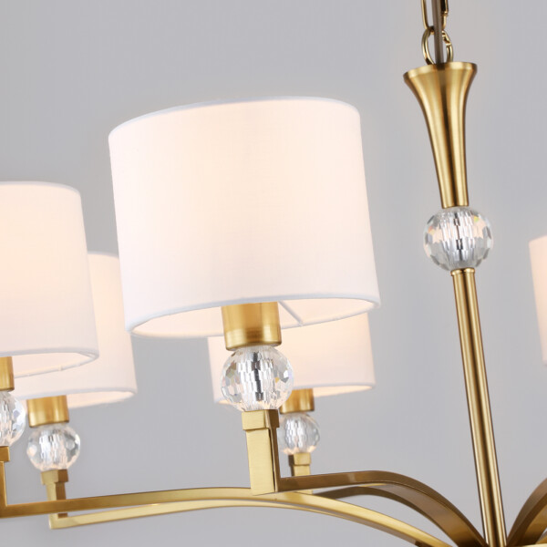 LH71133/8 BS/WH латунь/белый E14/8 max 40W D840*880