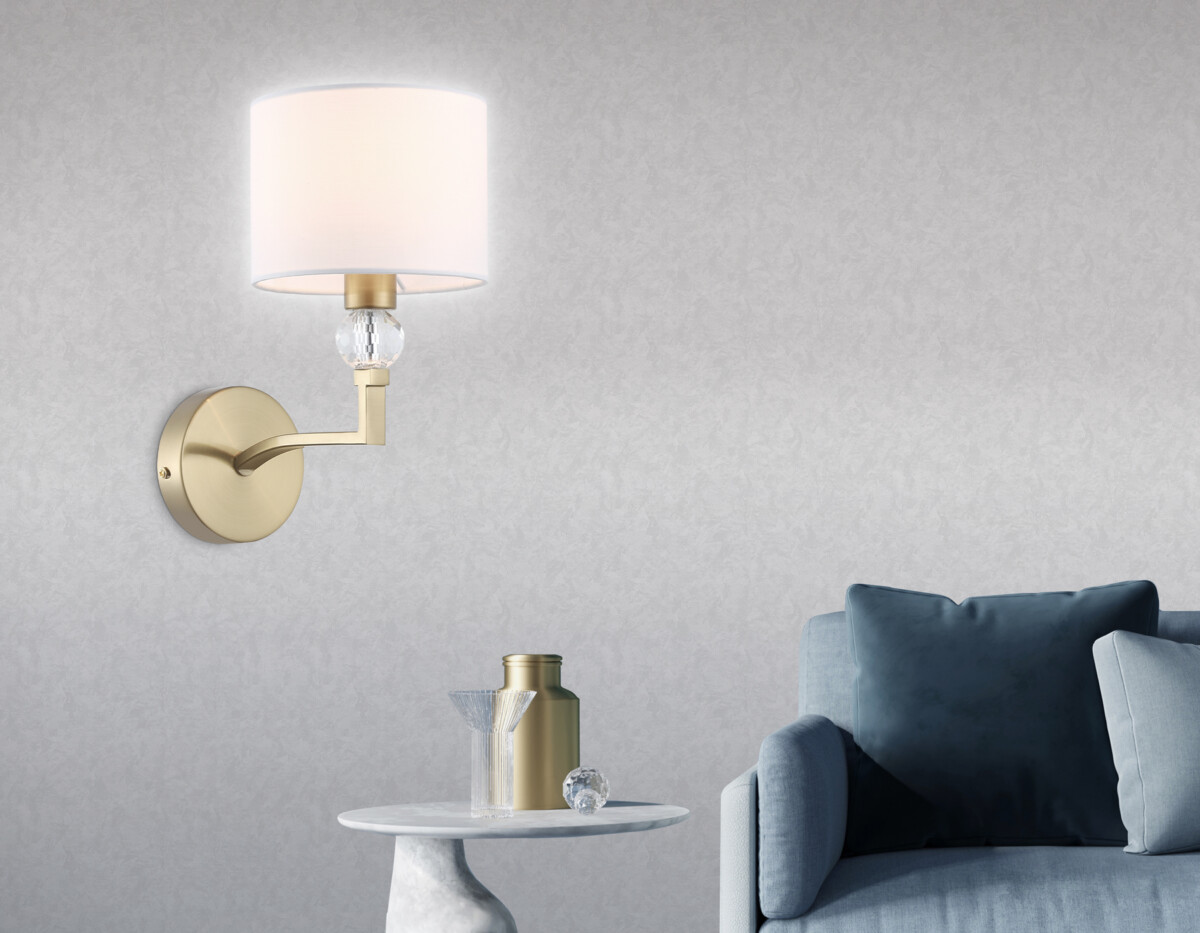 LH71135 BS/WH латунь/белый E14 max 40W 220*140*250 — изображение 1