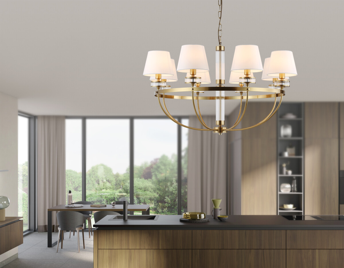 LH71253/8 BS/WH латунь/белый E14/8 max 40W D870*990 — изображение 1