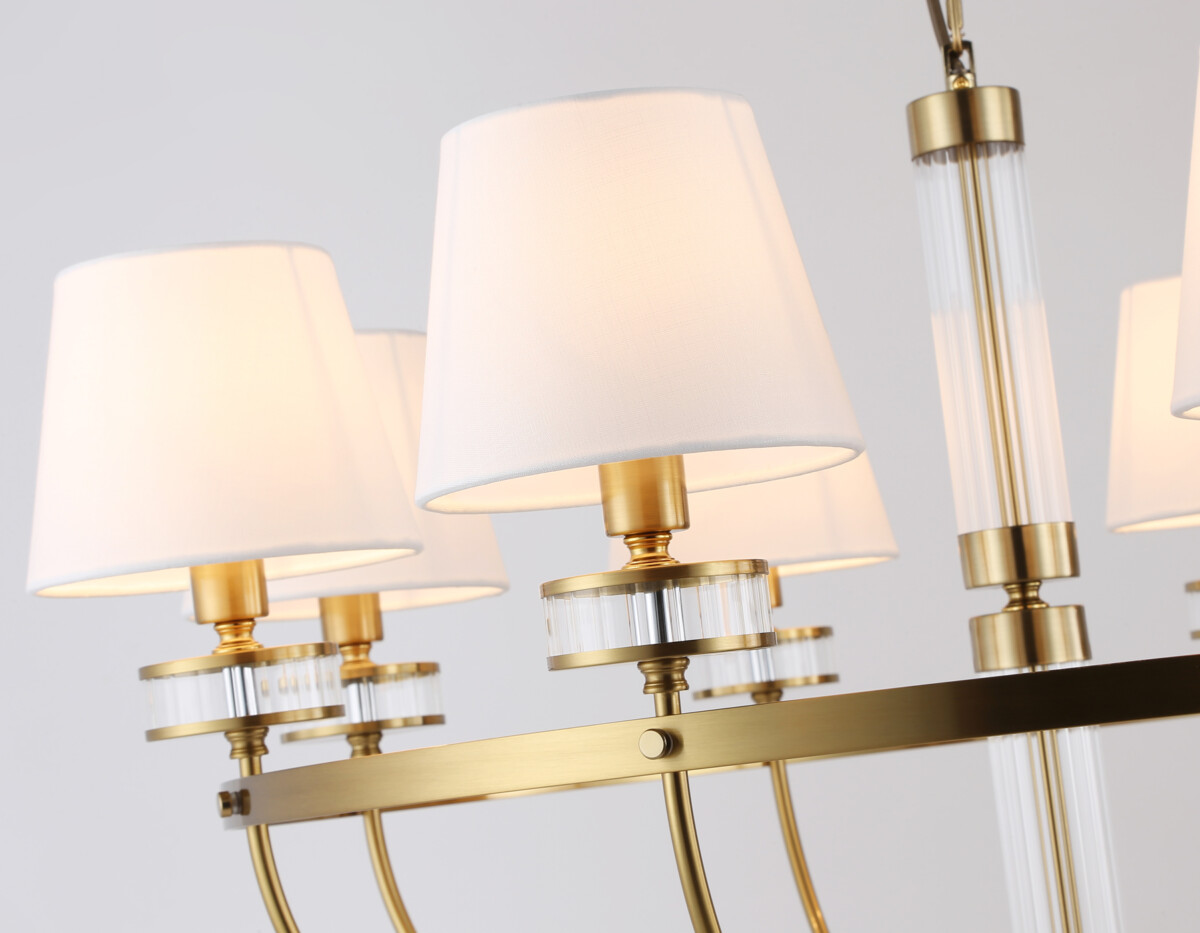 LH71253/8 BS/WH латунь/белый E14/8 max 40W D870*990 — изображение 2