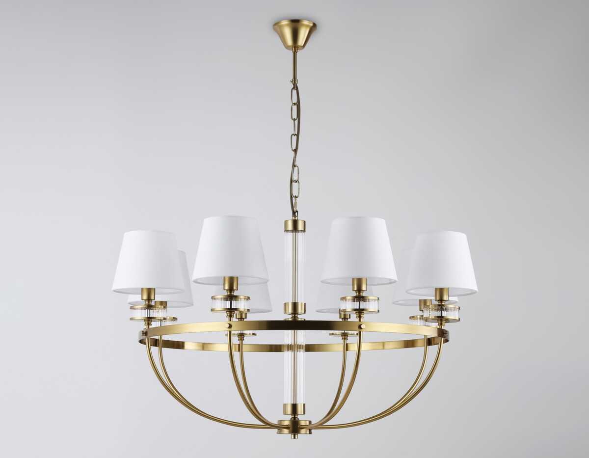 LH71253/8 BS/WH латунь/белый E14/8 max 40W D870*990 — изображение 4