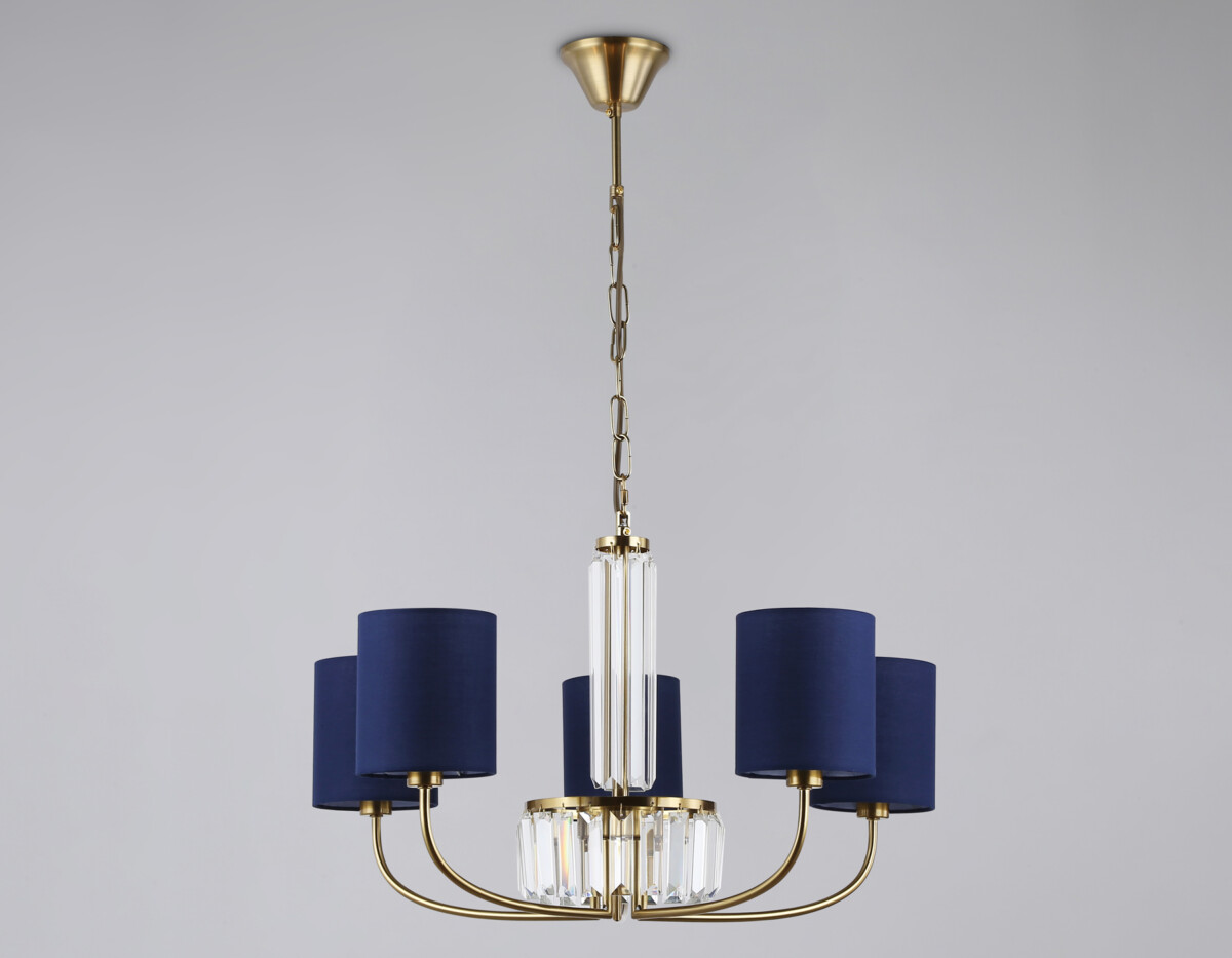 LH71271/5 BS/DB латунь/темно синий E14/5 max 40W D650*840 — изображение 4