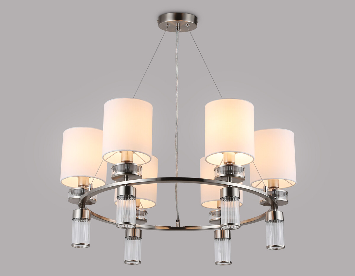 LH71291/6 SN/WH никель/белый E14/6 max 40W D680*730 — изображение 4