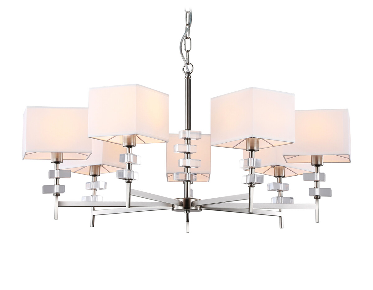 LH71323/7 SN/WH никель/белый E14/7 max 40W D860*850 — изображение 7