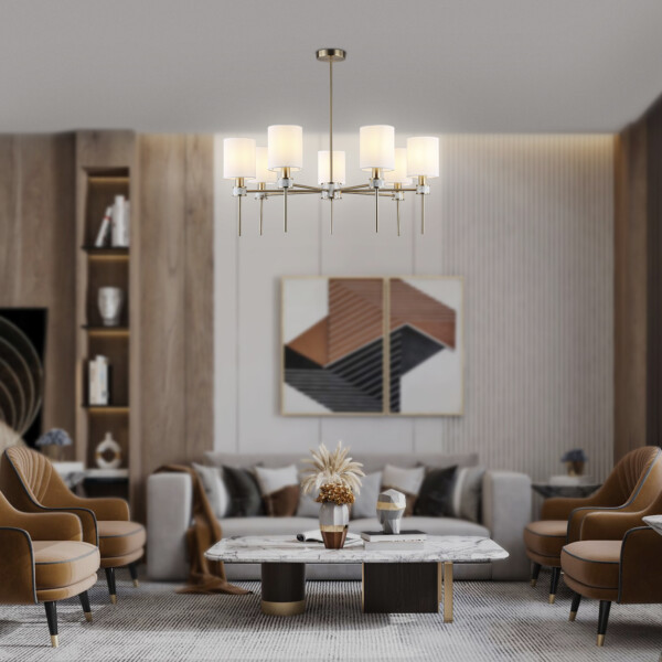 LH72373/7 DBS/WH темная латунь/белый E14/7 max 40W D840*720