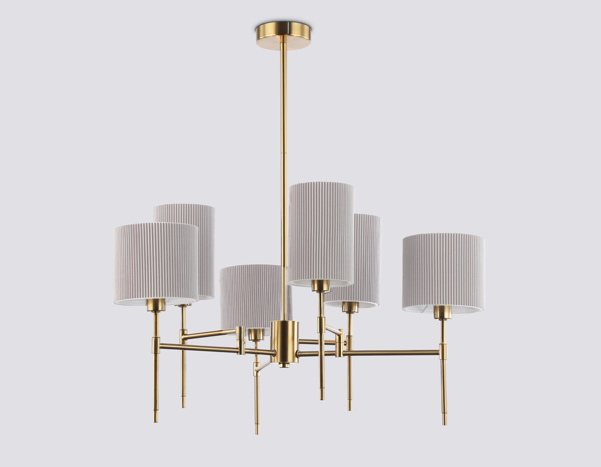 LH72381_mode2 LH72381/6 BS/GR латунь/серый E14*6 max 40W D690*705 — изображение 1