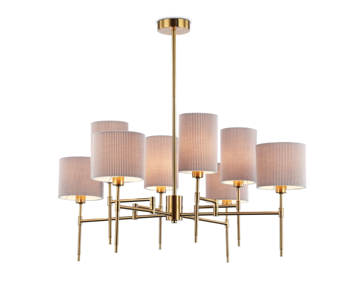 LH72383/8 BS/GR латунь/серый E14*8 max 40W D810*705 — изображение 7