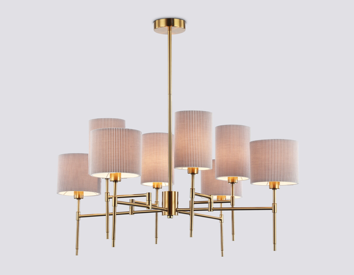 LH72383_mode1 LH72383/8 BS/GR латунь/серый E14*8 max 40W D810*705 — изображение 1