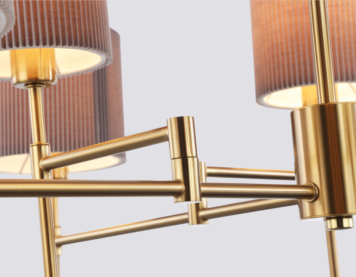 LH72383/8 BS/GR латунь/серый E14*8 max 40W D810*705 — изображение 3