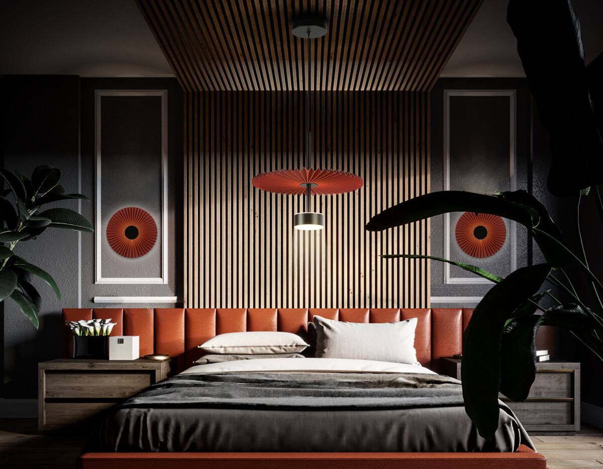 LH72613 BK/RD черный/красный 6W 3000K D300*260-1770 — изображение 6