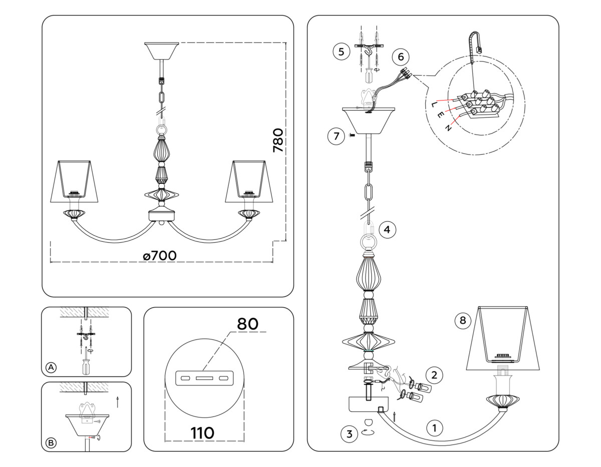 LH75024/5 GD/PI золото/розовый E14/5 max 40W D700*780 — изображение 7