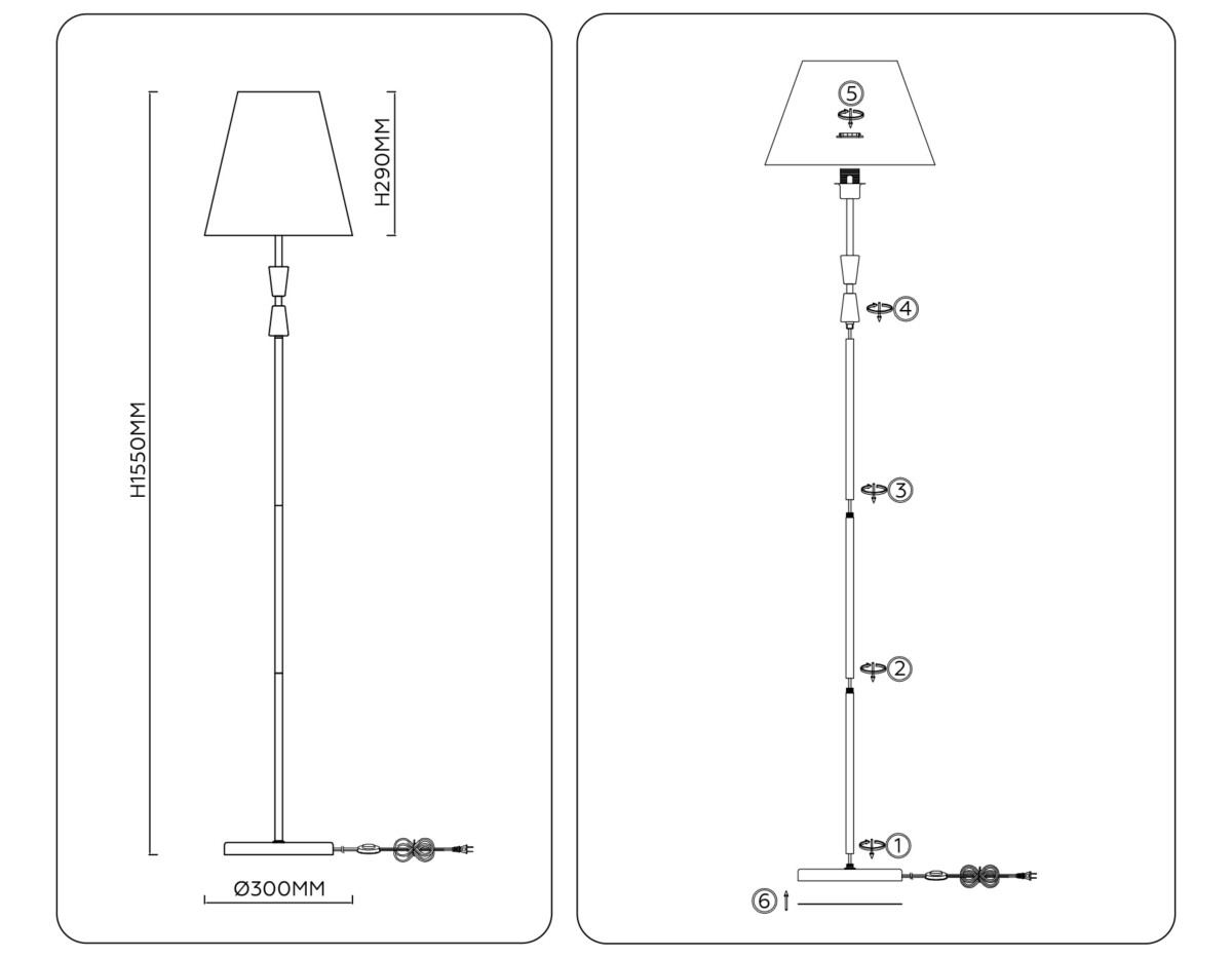 LH75059 BS/GN латунь/зеленый E27 max 60W D300*1550 — изображение 2