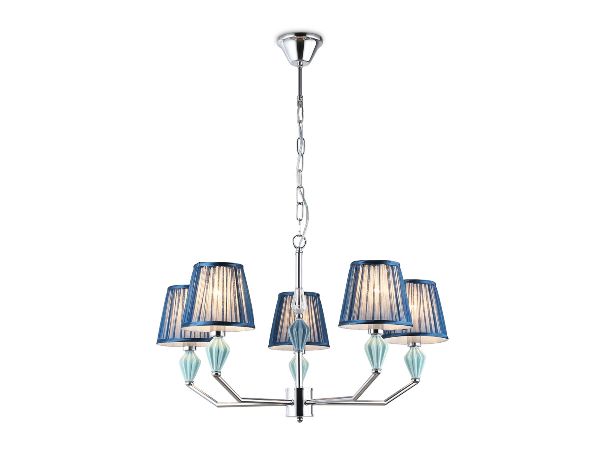 LH75061/5 CH/DB хром/темно синий E14/5 max 40W D690*810 — изображение 4