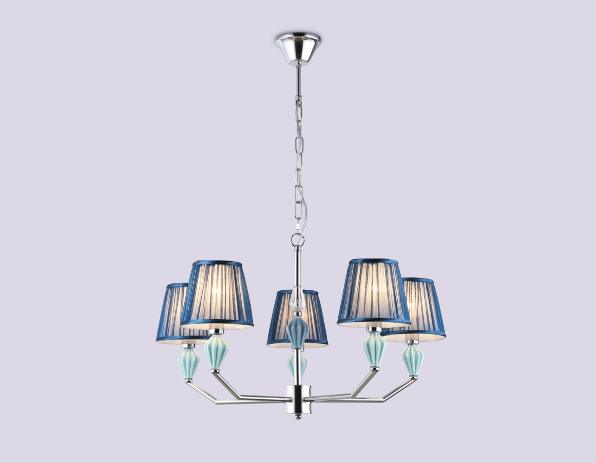 LH75061/5 CH/DB хром/темно синий E14/5 max 40W D690*810 — изображение 5