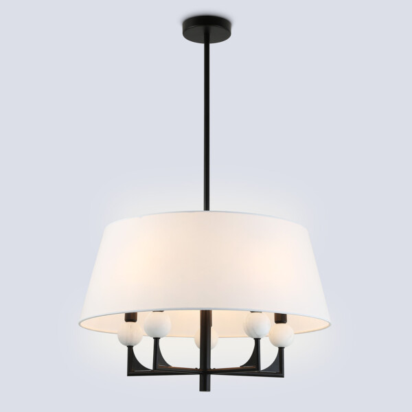 LH75150/5 BK/FR черный/белый матовый E14*5 max 40W D580*590