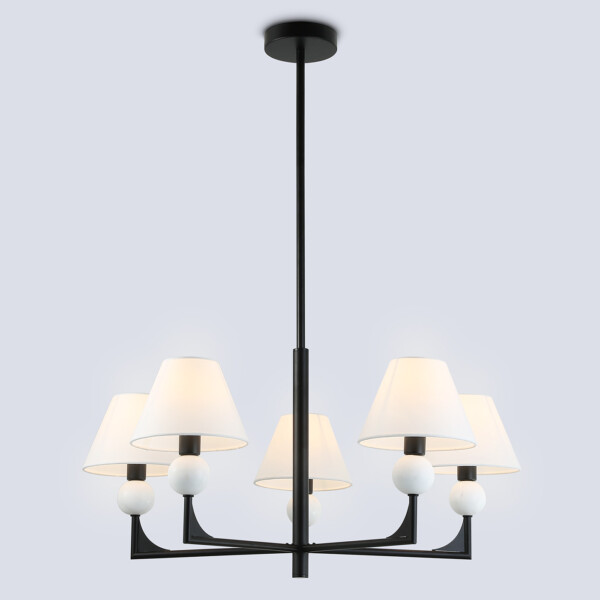 LH75153/5 BK/FR черный/белый матовый E14*5 max 40W D730*580