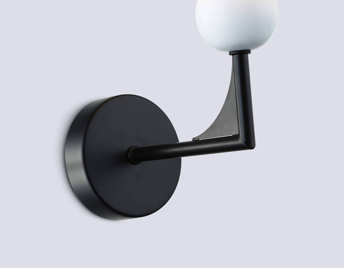 LH75156 BK/FR черный/белый матовый E14 max 40W 240*170*300 — изображение 6