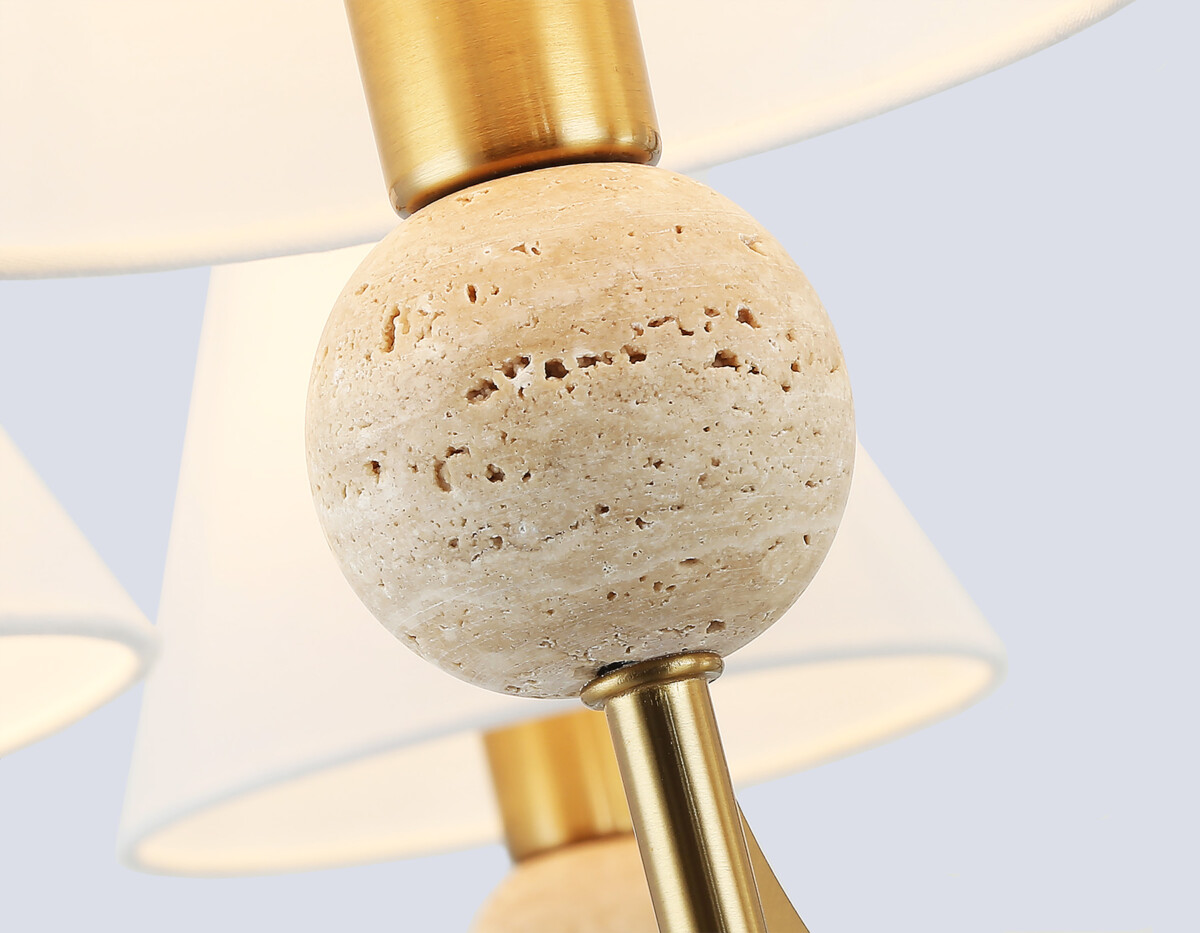 LH75162/7 BS/FR латунь/белый матовый E14*7 max 40W D890*580 — изображение 5