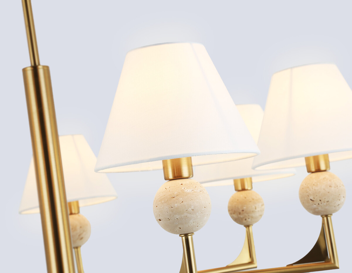 LH75162/7 BS/FR латунь/белый матовый E14*7 max 40W D890*580 — изображение 6