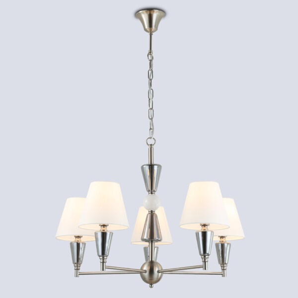 LH75253/5 SN/FR сатин никель/белый матовый E14*5 max 40W D700*510