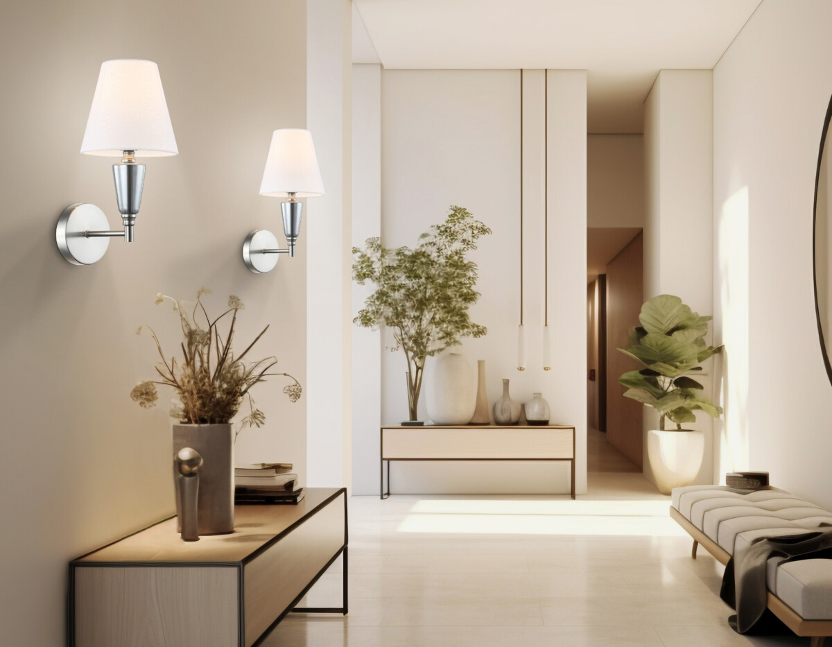 LH75259 SN/FR сатин никель/белый матовый E14 max 40W 210*160*325 — изображение 7