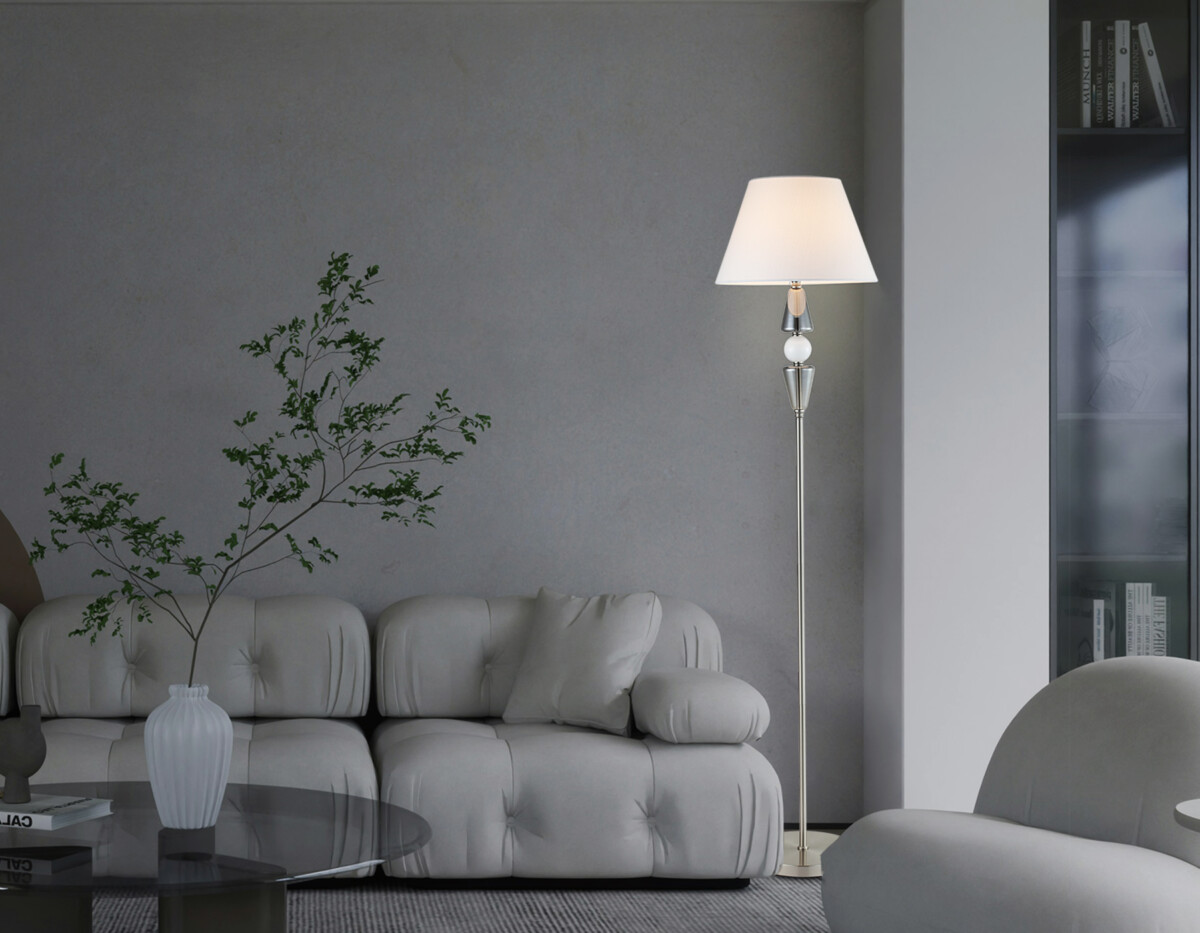 LH75265 SN/FR сатин никель/белый матовый E27 max 60W D360*1560 — изображение 7