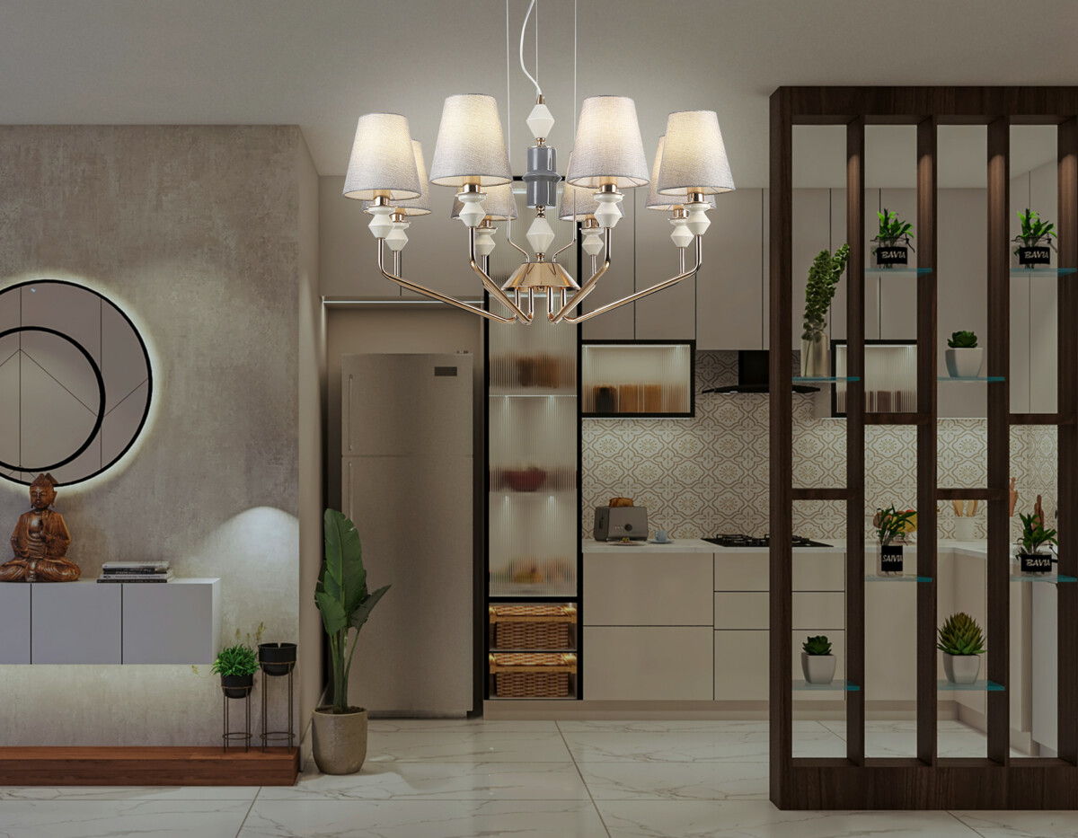 LH75403/8 GD/GR золото/серый E14*8 max 40W D815*1260 — изображение 8