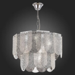 SLE1125-103-07 Светильник подвесной Хром/Прозрачно-Дымчатый E14 7*40W ERZO — изображение 2