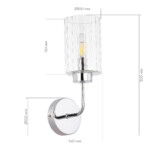 SLE1127-101-01 Светильник настенный Хром/Прозрачный E14 1*40W TILDA — изображение 5