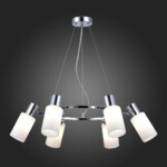 SLE1139-103-06 Светильник подвесной Хром/Белый E14 6*60W GESSI — изображение 2