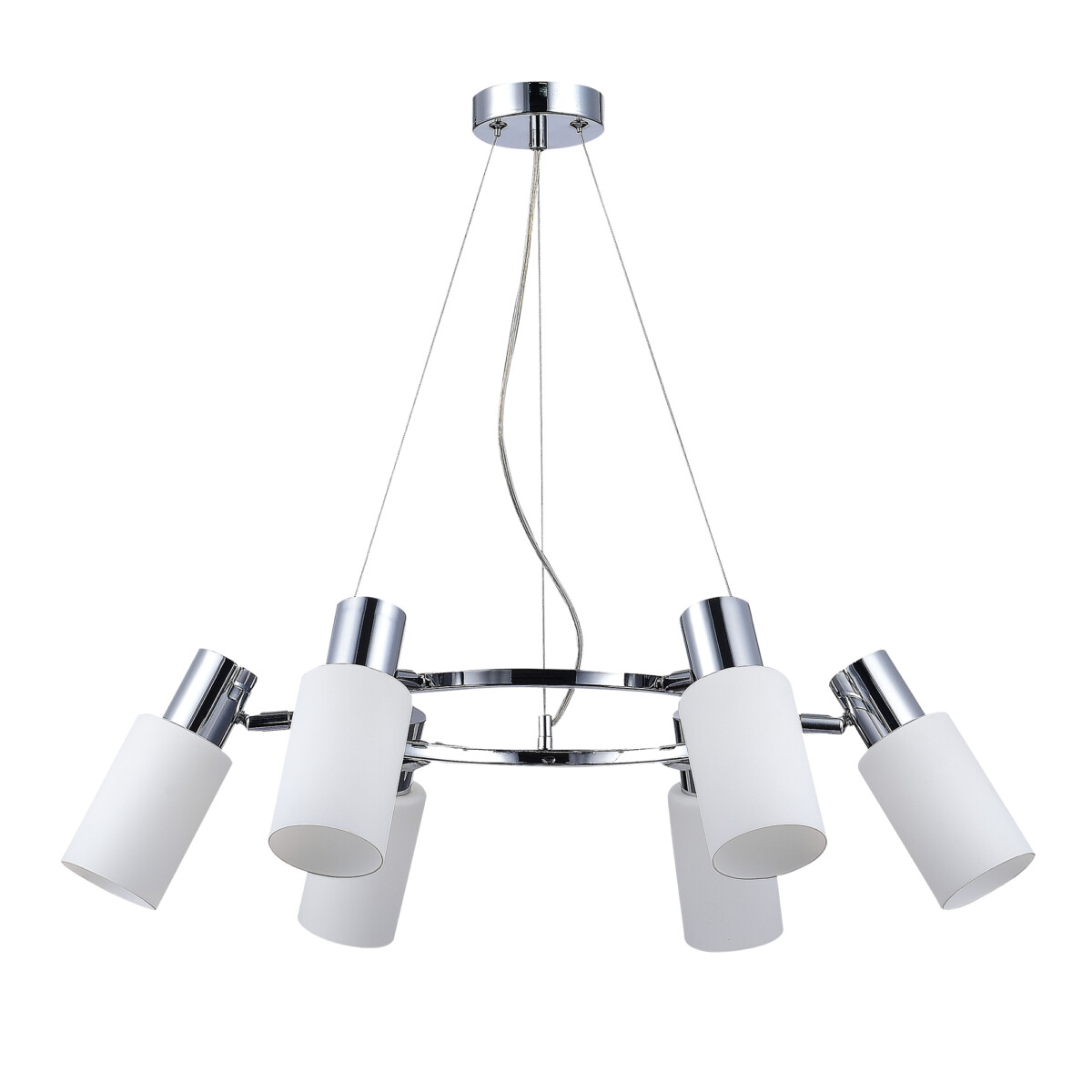 SLE1139-103-06 Светильник подвесной Хром/Белый E14 6*60W GESSI — изображение 4