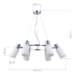 SLE1139-103-06 Светильник подвесной Хром/Белый E14 6*60W GESSI — изображение 6