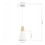 SLE125153-01 Светильник подвесной Белый/Белый, Светлое дерево E14 1*40W MODICA — изображение 6