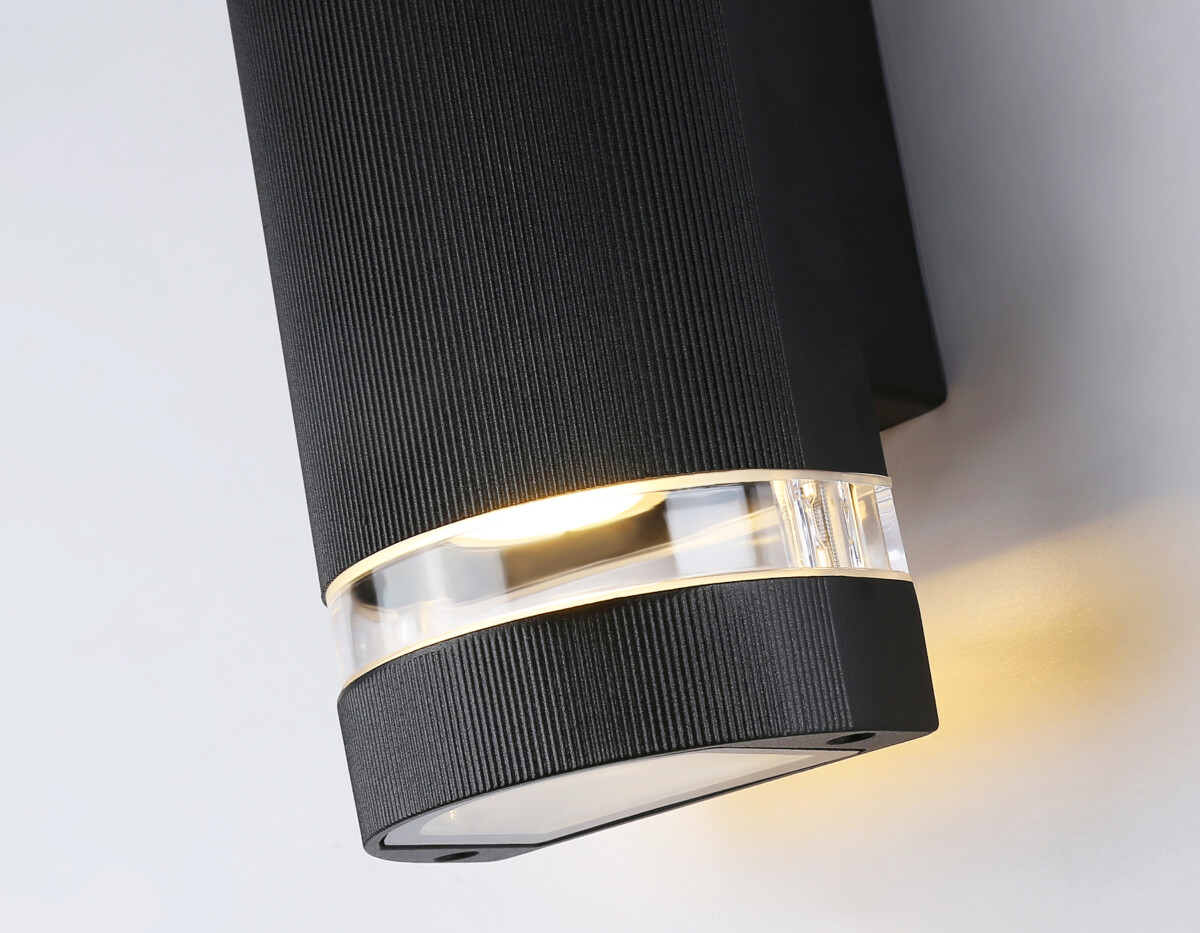 ST2562_macro1 ST2562/2 BK/CL черный/прозрачный IP54 GU10/2 max 35W 235*100*65 — изображение 1