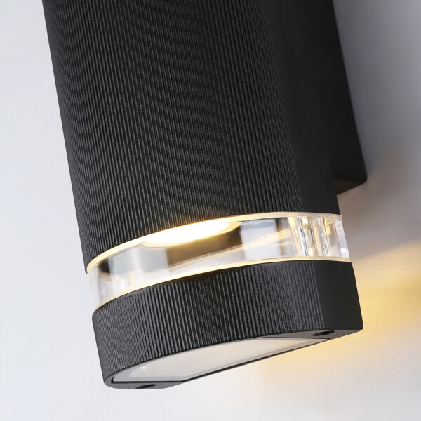 ST2562/2 BK/CL черный/прозрачный IP54 GU10/2 max 35W 235*100*65