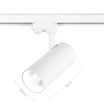 ST661.546.40 Св-к трек. Белый LED 1*40W 4000K 3 200Lm Ra>90 38° IP20 L190xW85xH265 165-265V TRACE — изображение 7