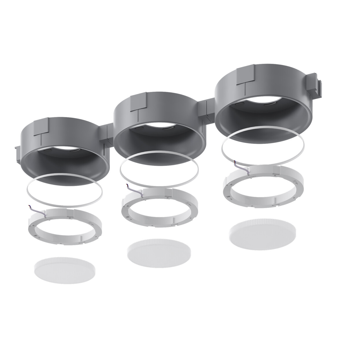 ST760.508.01 Св-к встр. в натяжной потолок  Белый, Серый GX53 1*12W 120 IP20 D110хH35мм220V Без ламп Встраиваемые светильники — изображение 6