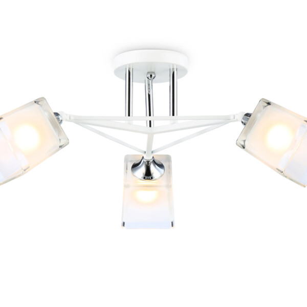 TR303071/3 WH/CH/FR белый/хром/белый матовый E27/3 max 40W D560*250