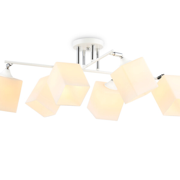 TR303088/6 WH/CH/FR белый/хром/белый матовый E27/6 max 40W 840*620*260