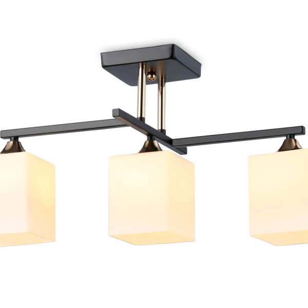 TR303114/3 BK/FGD/FR черный/золото/белый матовый E27/3 max 40W 490*260*290