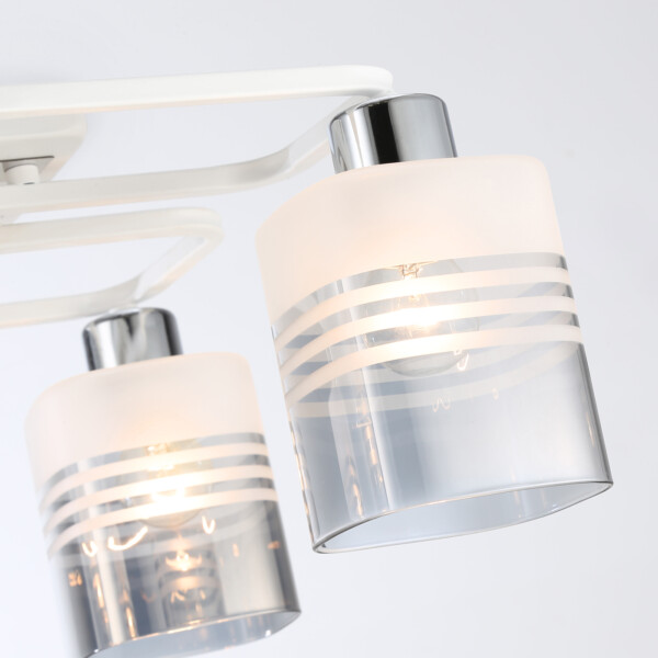 TR303205/4 WH/CH/SM/FR белый/хром/дымчатый/белый матовый E27*4 max 60W 370*370*200