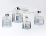 TR303205/4 WH/CH/SM/FR белый/хром/дымчатый/белый матовый E27*4 max 60W 370*370*200 — изображение 2
