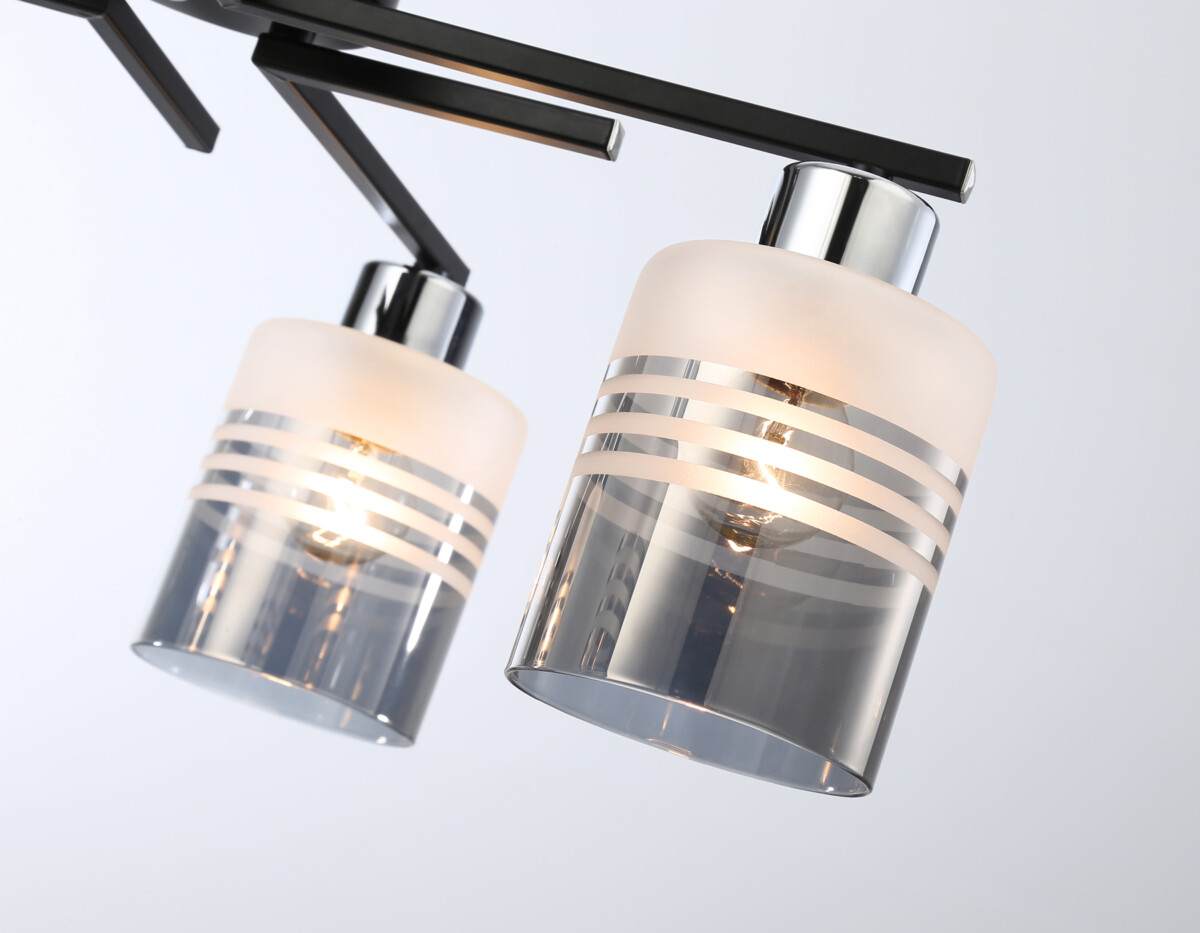 TR303212/4 BK/CH/SM/FR черный/хром/дымчатый/белый матовый E27*4 max 60W D515*200 — изображение 1